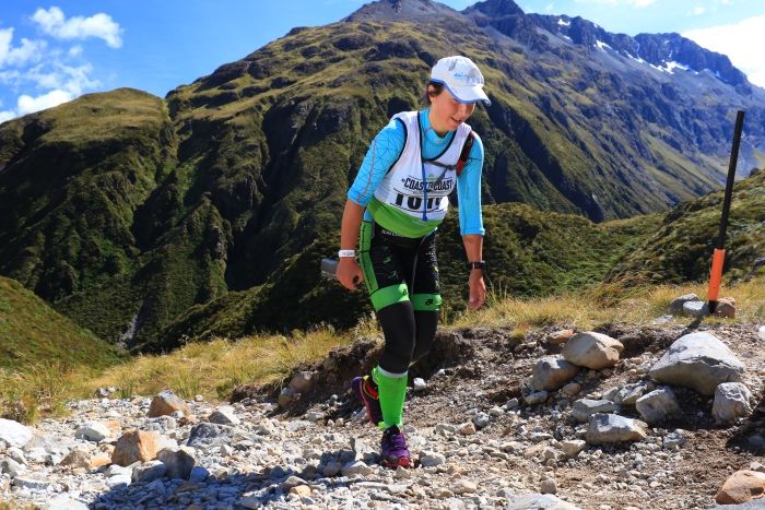 maria trekking at coast to coast adventure race 