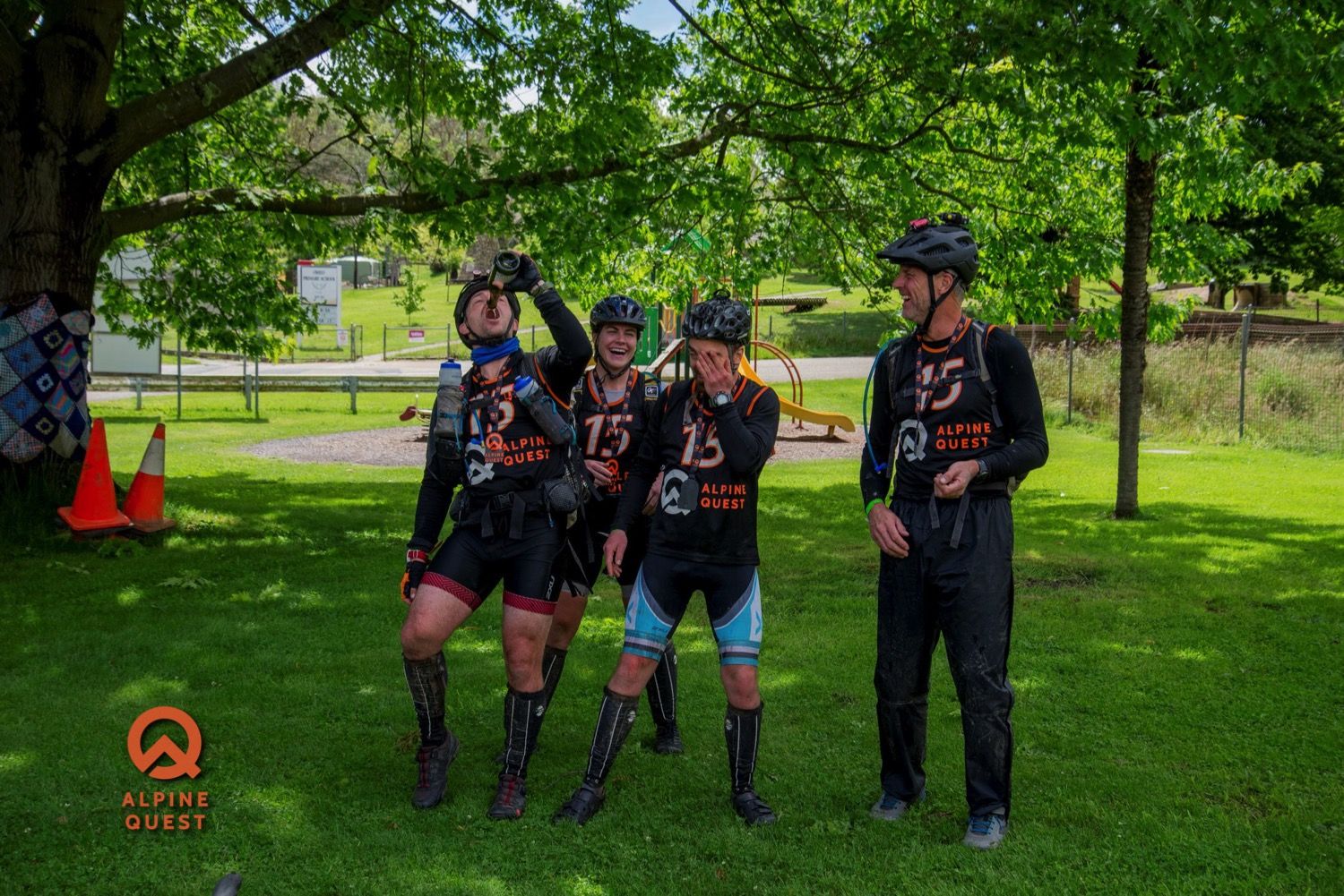 lost in chafe finish line celebration