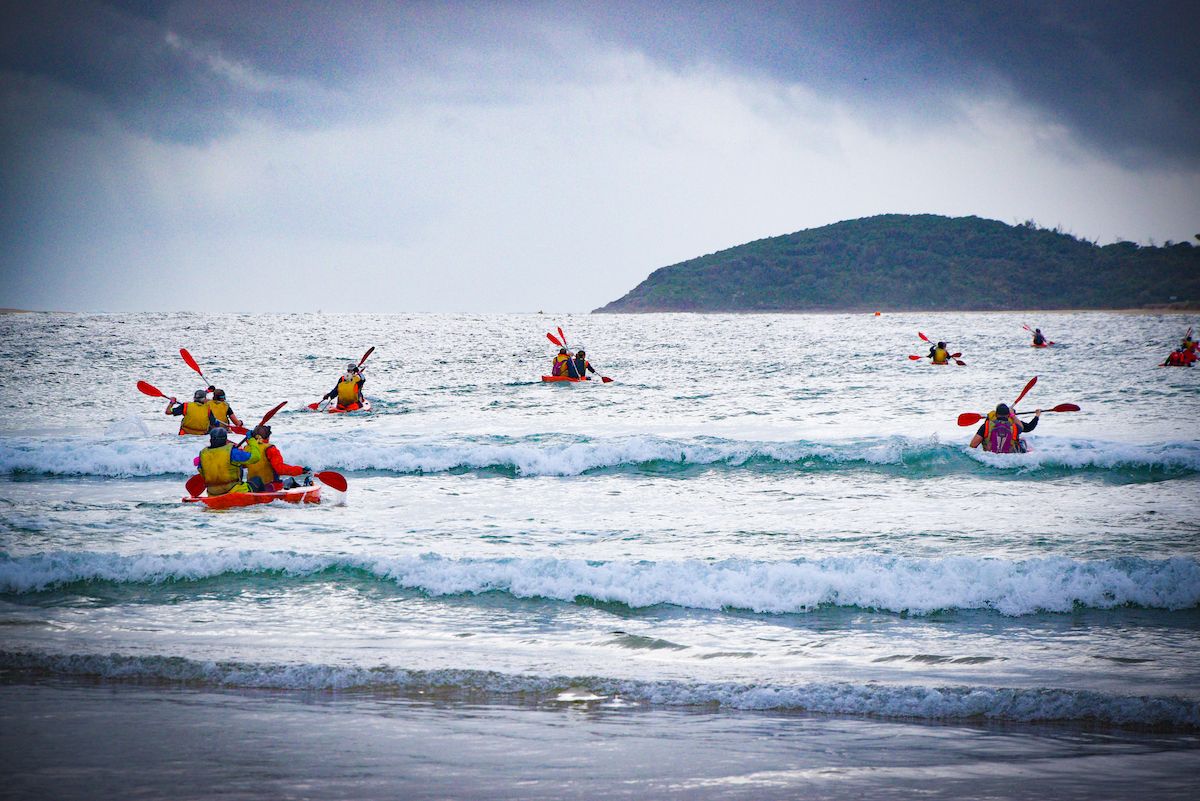 Wind, rain and swell at the Sprint Series Adventure Race in Fingal Bay 